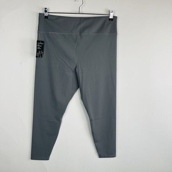 New INC International Concepts Womans 1X Set of 3 Compression Leggings Grey NWT - Picture 4 of 13